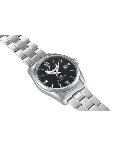 Reloj Automático hombre Orient Star RE-AU0004B dial negro cristal de zafiro correa de acero 100m WR