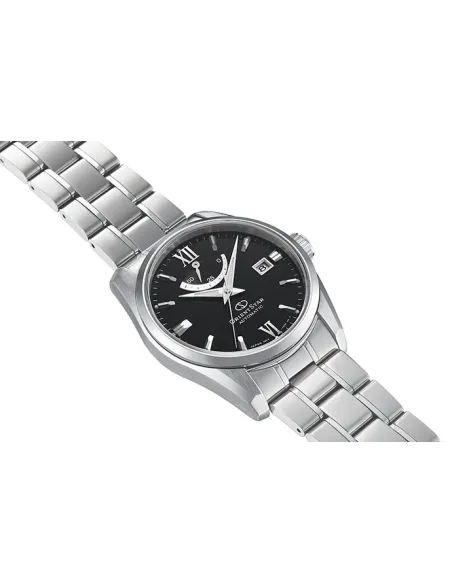 Reloj Automático hombre Orient Star RE-AU0004B dial negro cristal de zafiro correa de acero 100m WR