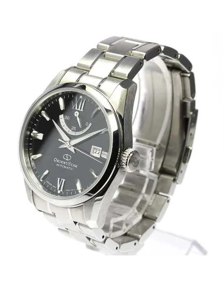 Reloj Automático hombre Orient Star RE-AU0004B dial negro cristal de zafiro correa de acero 100m WR