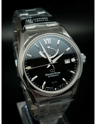 Reloj Automático hombre Orient Star RE-AU0004B dial negro cristal de zafiro correa de acero 100m WR