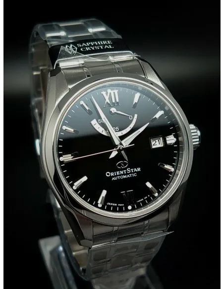 Reloj Automático hombre Orient Star RE-AU0004B dial negro cristal de zafiro correa de acero 100m WR