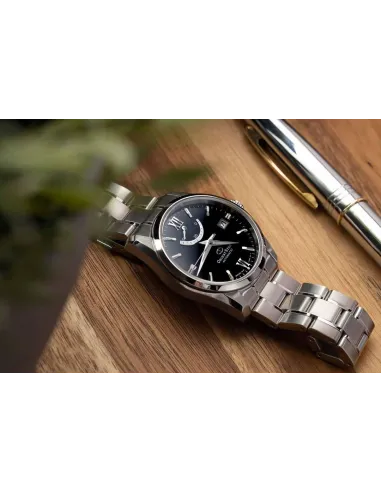 Reloj Automático hombre Orient Star RE-AU0004B dial negro cristal de zafiro correa de acero 100m WR