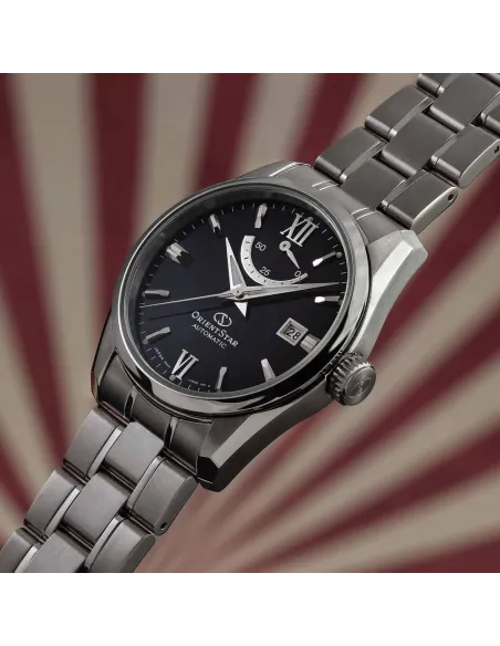 Reloj Automático hombre Orient Star RE-AU0004B dial negro cristal de zafiro correa de acero 100m WR