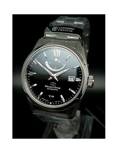 Reloj Automático hombre Orient Star RE-AU0004B dial negro cristal de zafiro correa de acero 100m WR