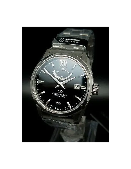 Reloj Automático hombre Orient Star RE-AU0004B dial negro cristal de zafiro correa de acero 100m WR