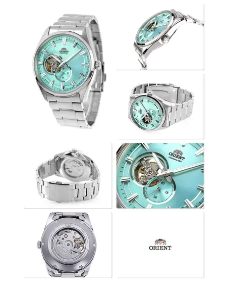 Reloj automático hombre Orient Contemporary Semi-Skeleton RN-AR0009L JDM Tiffany blue 40.8mm 50m WR zafiro