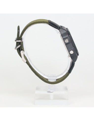 Casio World Time AE-1200WHUB-3AJF JDM Verde Oliva | Batería 10 Años | 100M WR |45 × 42.1 × 12.5 mm