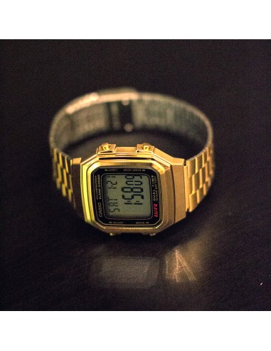 Reloj casio collection a178wga-1a estilo retro - cronografo multifuncional - acero inoxidable