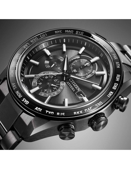 solar titanio radiocontrol Citizen Attesa ACT Line/Black Titanium  AT8294-59E JDM 42 mm – Zafiro, 100 m