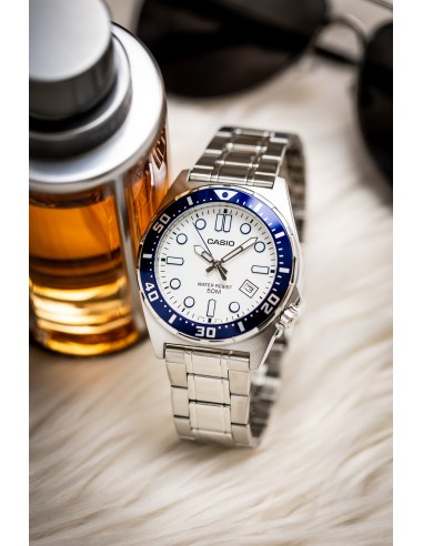 copy of Casio MTD-135D-2A – Reloj deportivo de acero con esfera azul resistente al agua 100m