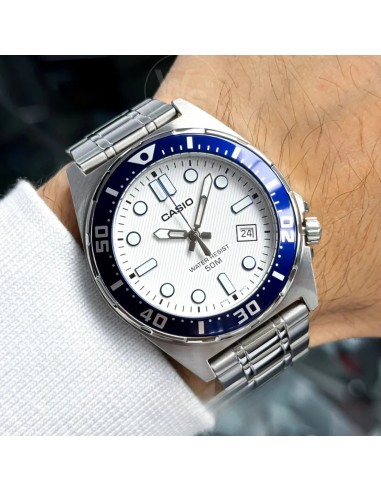 copy of Casio MTD-135D-2A – Reloj deportivo de acero con esfera azul resistente al agua 100m