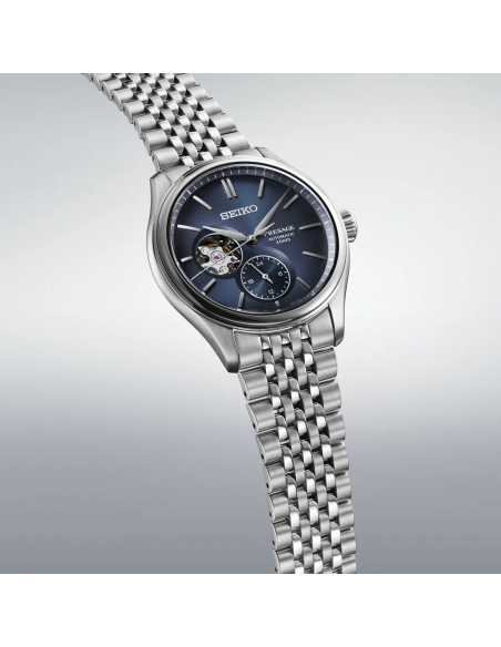 automático hombre Seiko Presage SARJ011  Aiiro Blue Open Heart JDM 40.2mm cristal de zafiro 6R5J