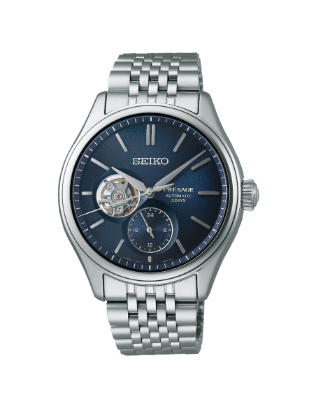 automático hombre Seiko Presage SARJ011  Aiiro Blue Open Heart JDM 40.2mm cristal de zafiro 6R5J