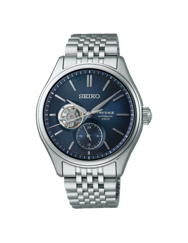 automático hombre Seiko Presage SARJ011  Aiiro Blue Open Heart JDM 40.2mm cristal de zafiro 6R5J