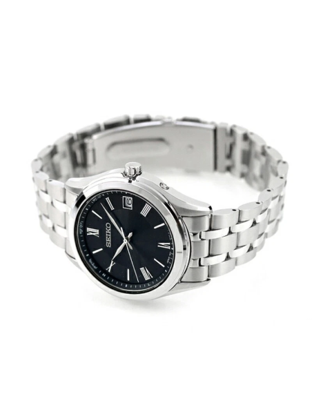 radiocontrol solar Seiko Selection SBTM361 JDM 37 mm – Zafiro, 100 m,, correa de acero JDM
