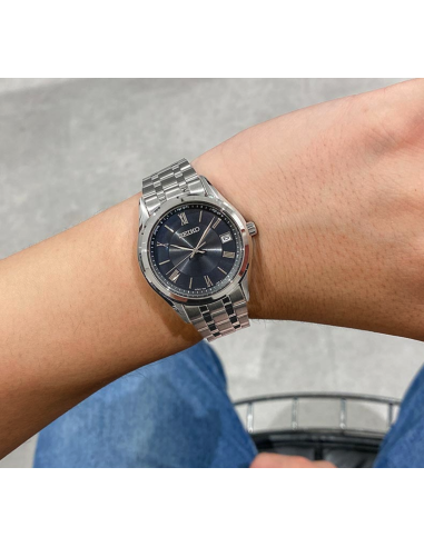 radiocontrol solar Seiko Selection SBTM361 JDM 37 mm – Zafiro, 100 m,, correa de acero JDM