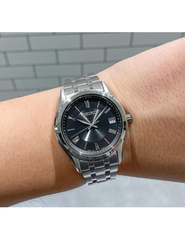 radiocontrol solar Seiko Selection SBTM361 JDM 37 mm – Zafiro, 100 m,, correa de acero JDM