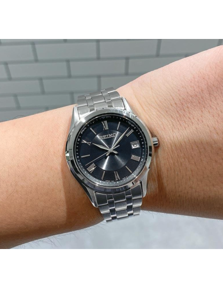 radiocontrol solar Seiko Selection SBTM361 JDM 37 mm – Zafiro, 100 m,, correa de acero JDM