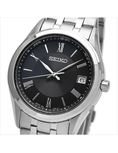 radiocontrol solar Seiko Selection SBTM361 JDM 37 mm – Zafiro, 100 m,, correa de acero JDM