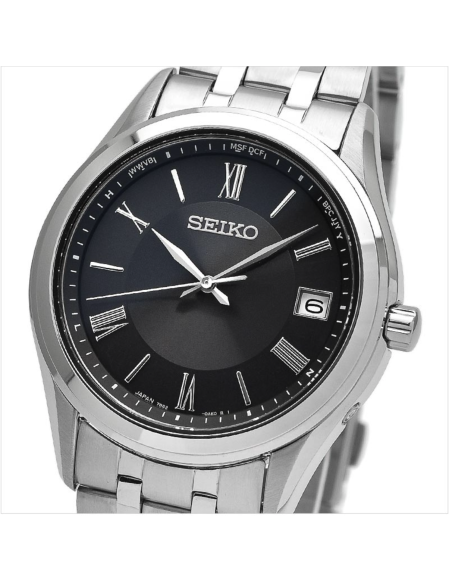 radiocontrol solar Seiko Selection SBTM361 JDM 37 mm – Zafiro, 100 m,, correa de acero JDM