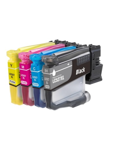 4 tintas compatibles pack para Brother LC-527XL / LC527XL