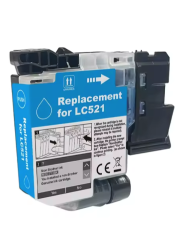 Tinta CIAN Brother LC-521 / LC521 Brother DCP-J1260W / DPC-J1310DW / DCP-J1360DW / DCP-J1460DW