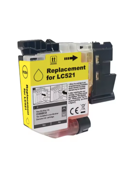Tinta amarillo Brother LC-521 / LC521 Brother DCP-J1260W / DPC-J1310DW / DCP-J1360DW / DCP-J1460DW