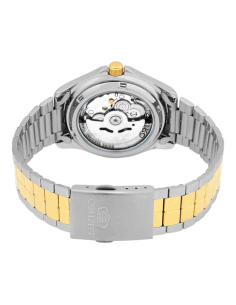 Reloj hombre automático Seiko 5 SNKK94K1 37 mm – bisel y brazalete bicolor, 30 m calibre formato correa de acero 2