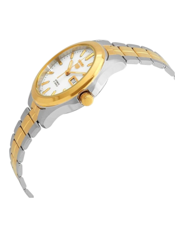 Reloj hombre automático Seiko 5 SNKK94K1 37 mm – bisel y brazalete bicolor, 30 m calibre formato correa de acero