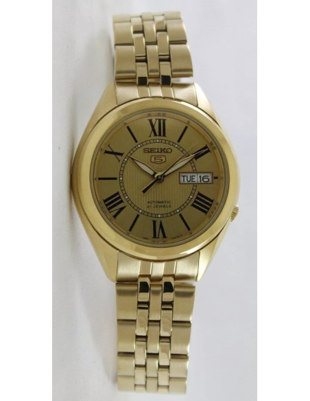reloj automático hombre Seiko 5 SNKL38K1 37MM 30m WR correa de acero Calibre 7S26