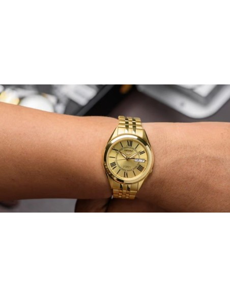 reloj automático hombre Seiko 5 SNKL38K1 37MM 30m WR correa de acero Calibre 7S26