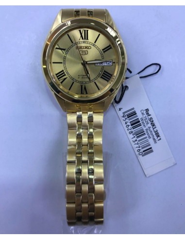 reloj automático hombre Seiko 5 SNKL38K1 37MM 30m WR correa de acero Calibre 7S26