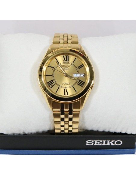 reloj automático hombre Seiko 5 SNKL38K1 37MM 30m WR correa de acero Calibre 7S26