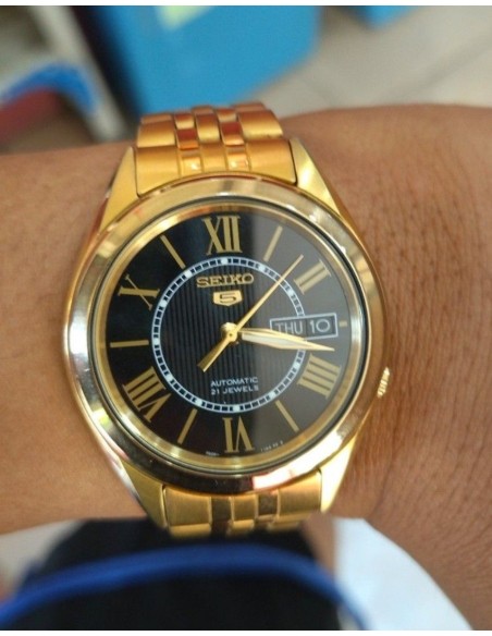 reloj automático hombre unisex Seiko 5 SNKL40K1 37mm correa de acero calibre 7S26