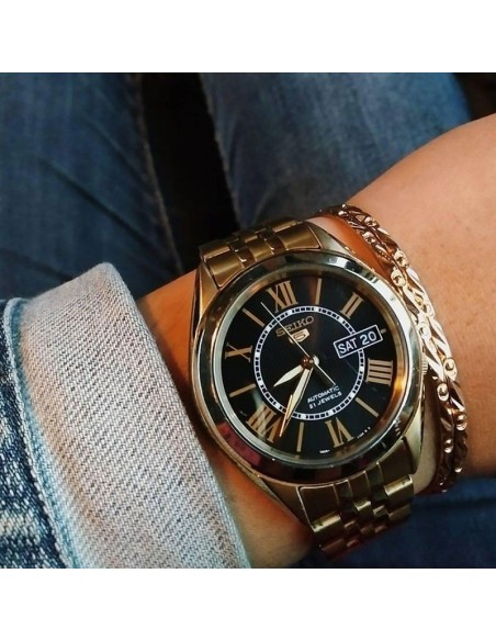 reloj automático hombre unisex Seiko 5 SNKL40K1 37mm correa de acero calibre 7S26