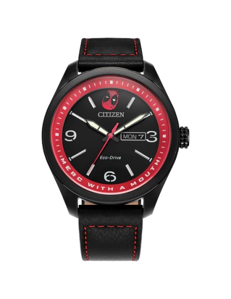solar  Citizen Marvel “Here Comes Deadpool” AW0145-02W 42 mm – 100 m cuero