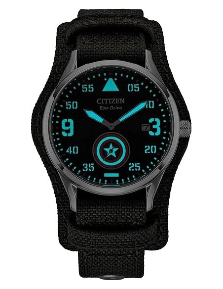 solar Citizen Marvel Captain America BV1140-00W 40 mm – WR50 m, correa Cordura®