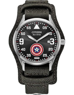 solar Citizen Marvel Captain America BV1140-00W 40 mm – WR50 m, correa Cordura®