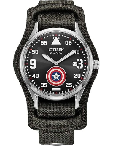 solar Citizen Marvel Captain America BV1140-00W 40 mm – WR50 m, correa Cordura®