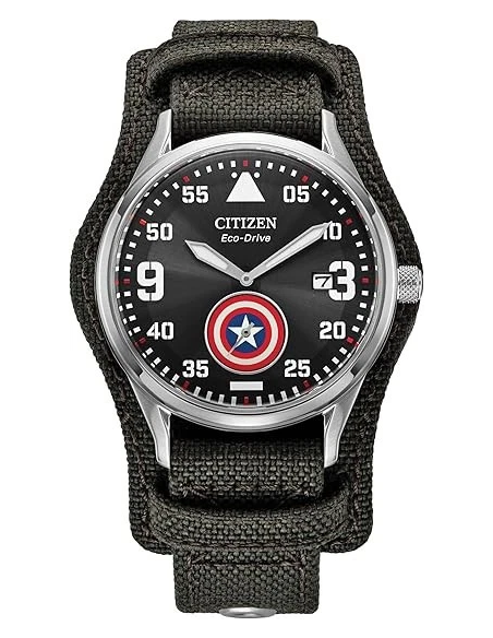 solar Citizen Marvel Captain America BV1140-00W 40 mm – WR50 m, correa Cordura®