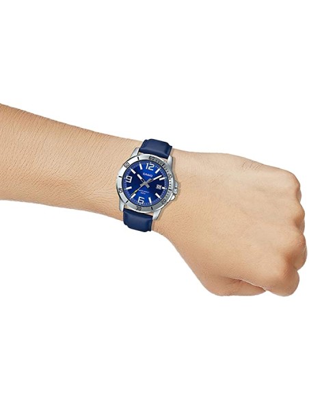 Reloj analogico caballero CASIO MTP-VD01L-2B correa de piel