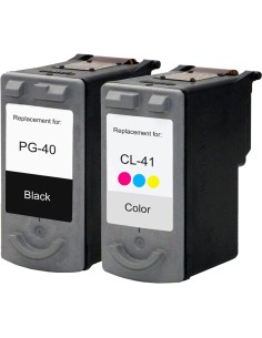 2 X Canon Pixma IP1600 IP2200 MP150 MP160 MP450 MP460 MX300 MX310 PG-40 CL-41
