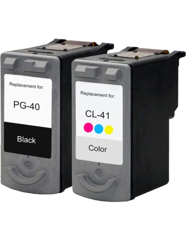 2 X Canon Pixma IP1600 IP2200 MP150 MP160 MP450 MP460 MX300 MX310 PG-40 CL-41