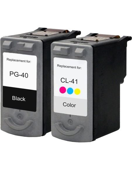 2 X Canon Pixma IP1600 IP2200 MP150 MP160 MP450 MP460 MX300 MX310 PG-40 CL-41