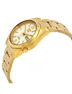 Reloj hombre automático Seiko 5 SNKL58K1 38 mm – Hardlex, 30 m, correa de acero dorado 2