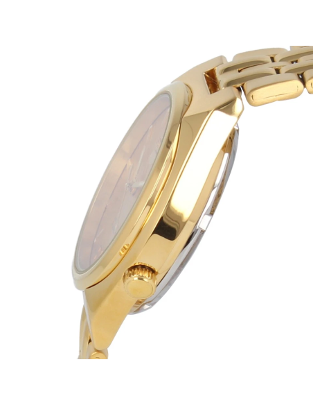 Reloj hombre automático Seiko 5 SNKL64K1 37mm – 30 m, correa de acero dorado