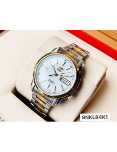 Reloj hombre automático Seiko 5 SNKL84K1 38 mm – Hardlex, 30 m, correa de acero dos tonos 2