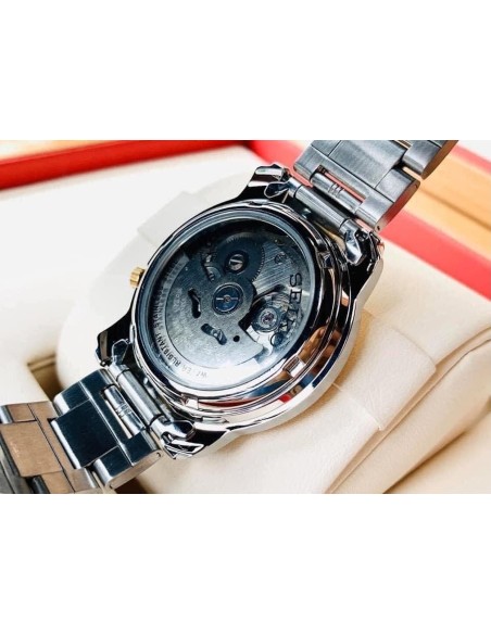Reloj hombre automático Seiko 5 SNKL84K1 38 mm – Hardlex, 30 m, correa de acero dos tonos