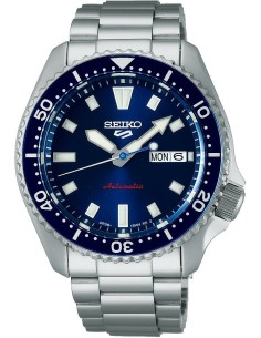 Reloj hombre automático Seiko 5 Sports SRPL83K1 42,5 mm – Hardlex, 100 m, correa de acero