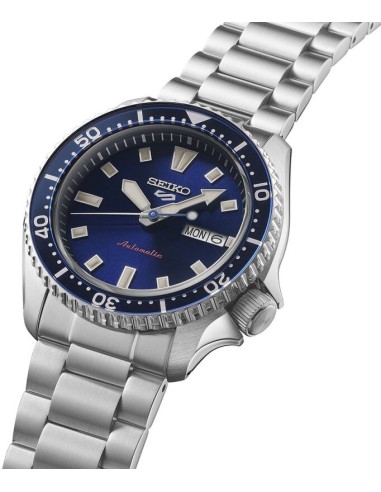 Reloj hombre automático Seiko 5 Sports SRPL83K1 42,5 mm – Hardlex, 100 m, correa de acero